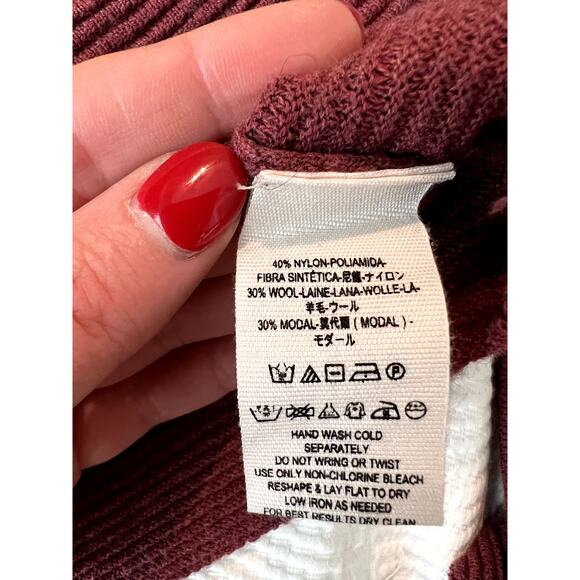 Free People v-neck rust ribbed sweater S - Picture 4 of 5